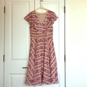 Peach blush floral dress from Nanette Lepore